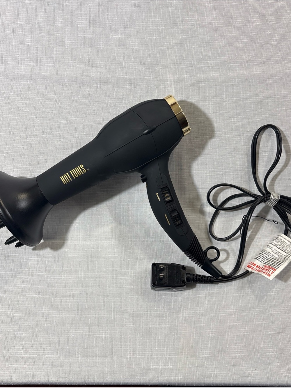 Hot Tools JD1023N1PA 1875W Hair Dryer With Diffuser  - Tested Working